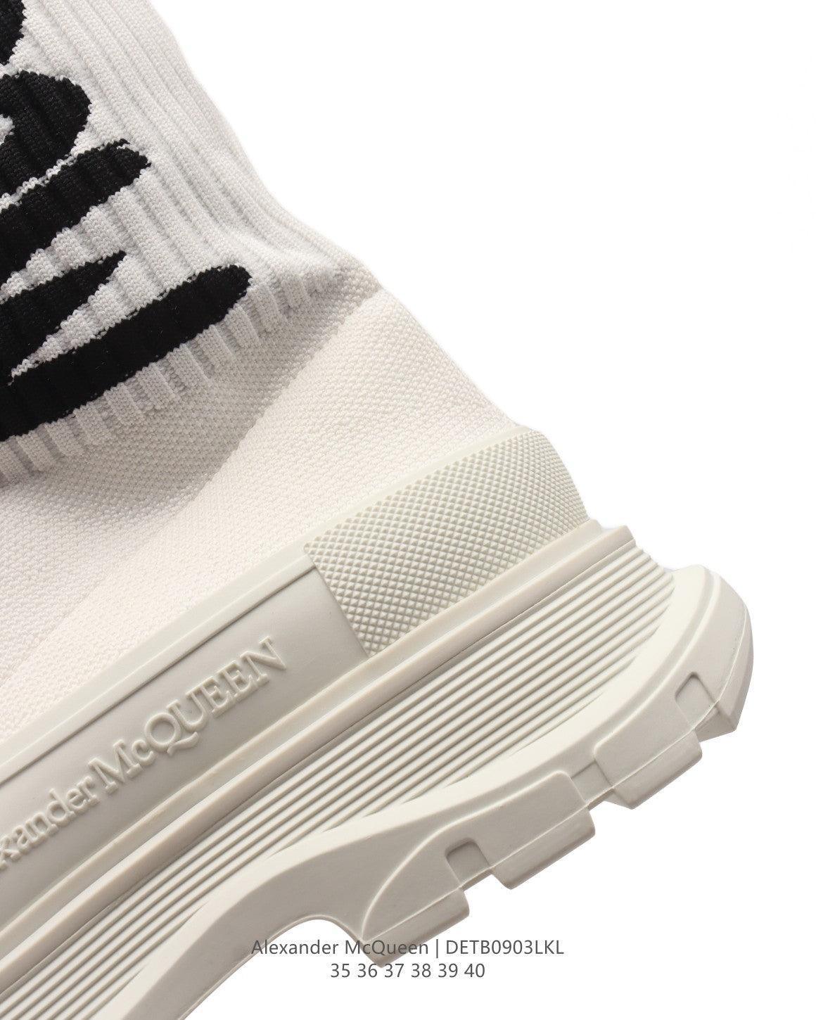 Alexander McQueen Graffiti Knit Tread Slick Boot