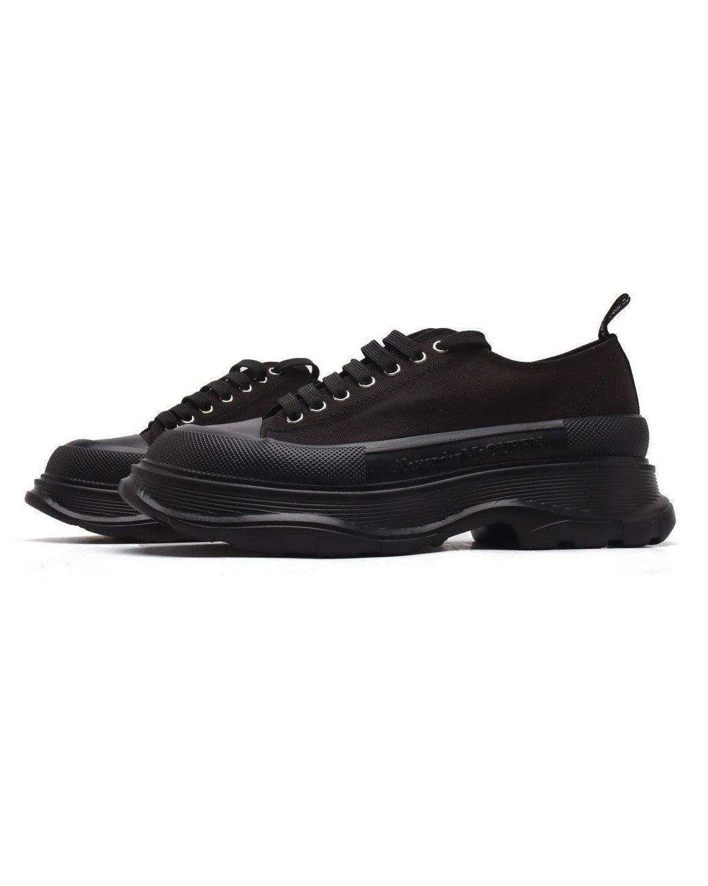 Alexander McQueen Women Tread Slick lace-up Sneakers 'Black'