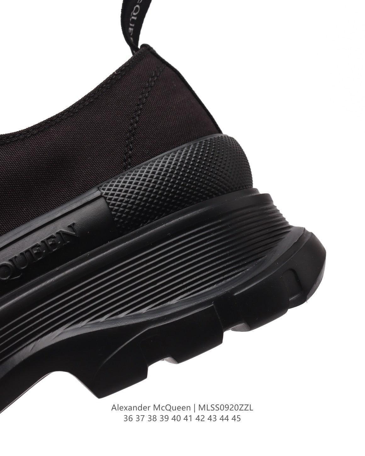Alexander McQueen Women Tread Slick lace-up Sneakers 'Black'