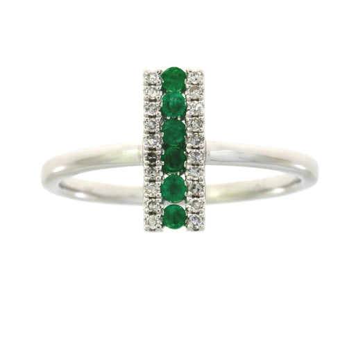.25ct Emerald Diamond Ring 14KT White Gold Bids.com