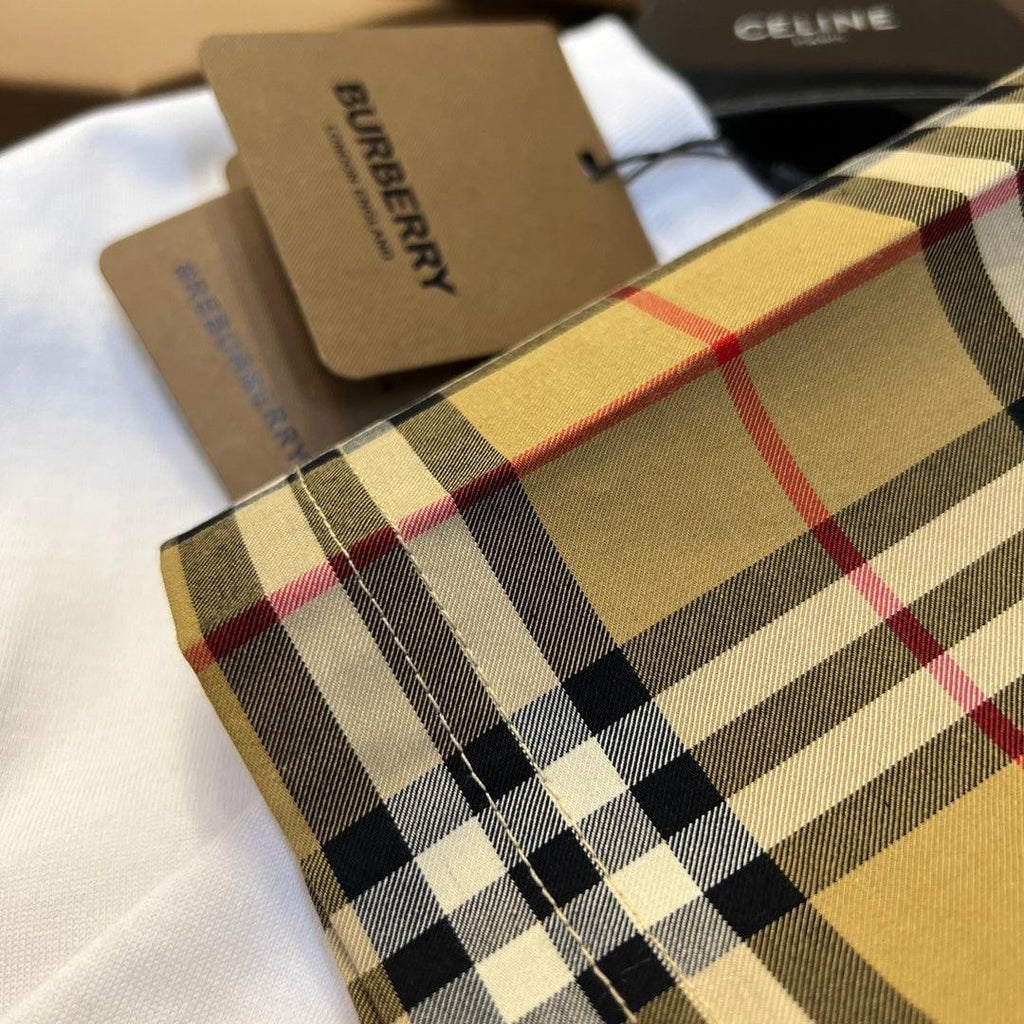 Burberry T-Shirt Without Collar 'White & Beige' Banlieue91