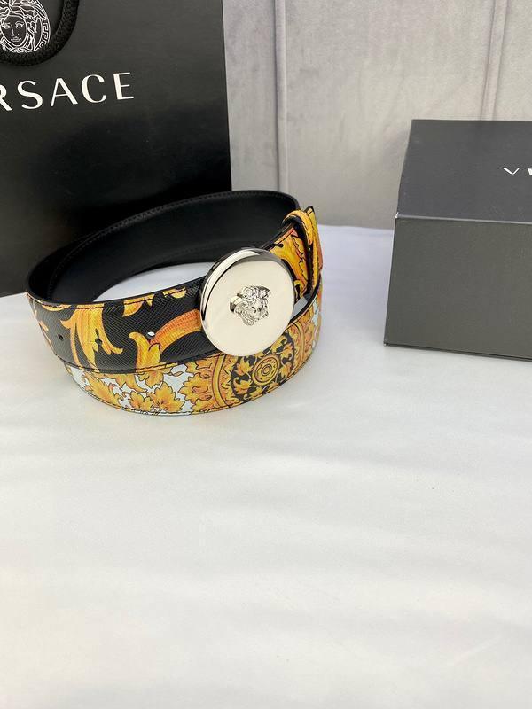 Versace MEDUSA BIGGIE ENAMEL LEATHER BELT Banlieue91