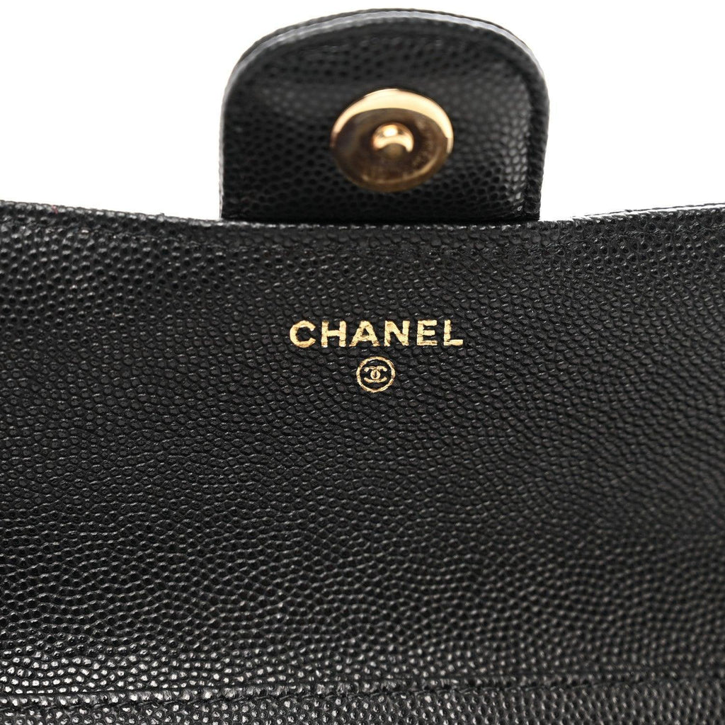 Caviar Quilted Handbag Glasses Case With Chain Black Banlieue91
