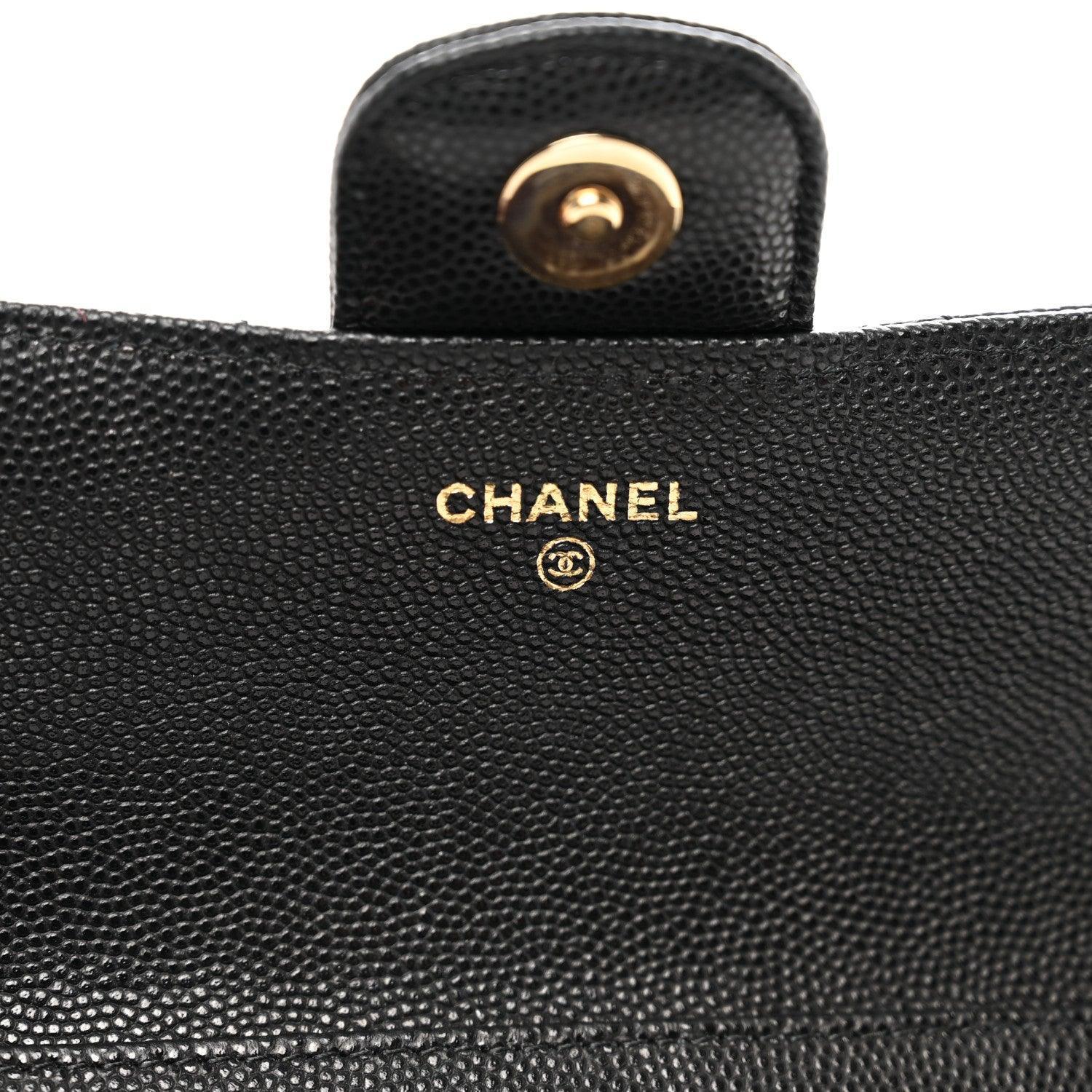 Caviar Quilted Handbag Glasses Case With Chain Black Banlieue91