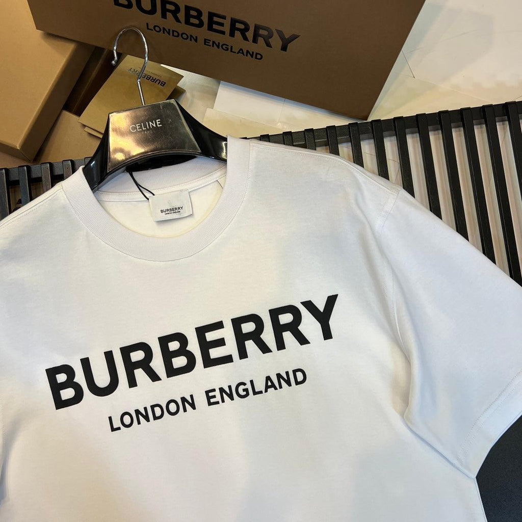 Burberry T-Shirt Without Collar 'White & Black' Banlieue91