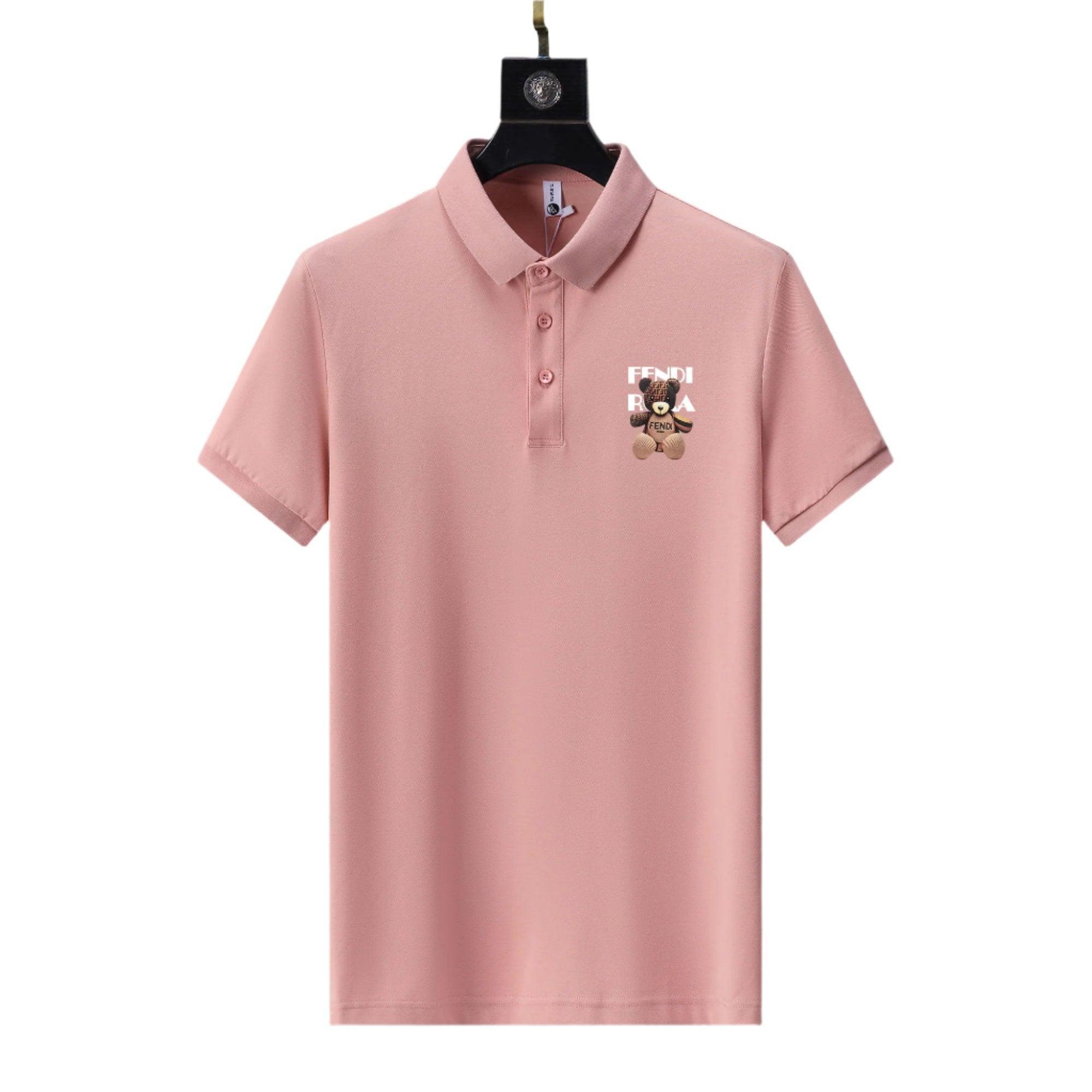 Fendi Pink T-shirt with Collar Banlieue91