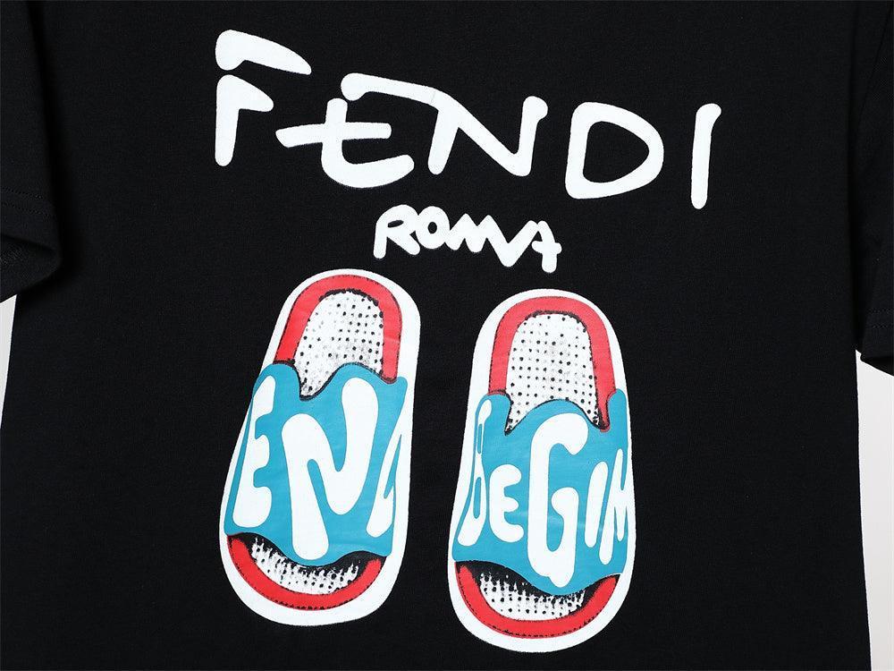 Fendi Roma T-Shirt without Collar 'Black' Banlieue91