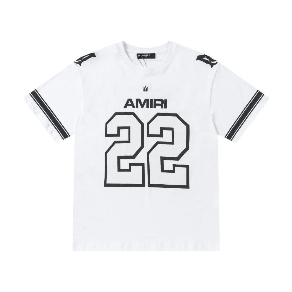 Amiri 22 White & Black T-Shirt Without Collar Banlieue91