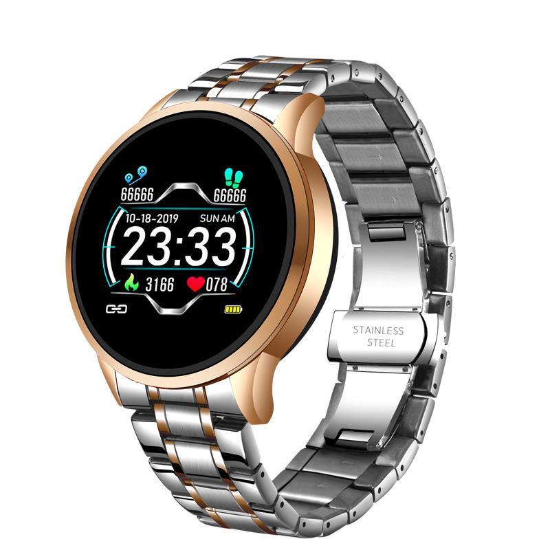New Smart Watch For Men  With IP67 Waterproof Protecion and Heart Rate Fitness Tracker Pedometer For Android and IOS sistems Steel Band Sports Men Smart Watch Stevvex