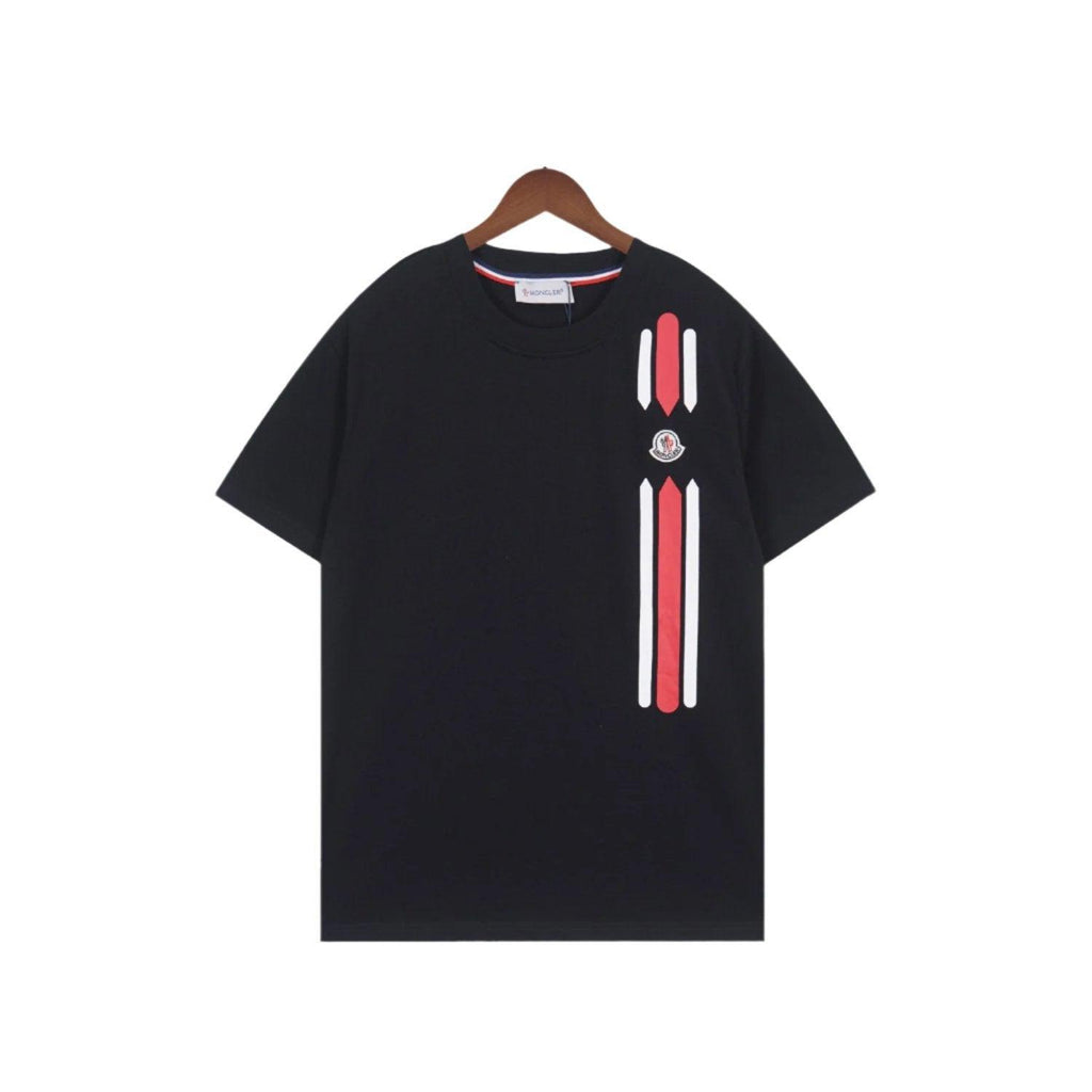Moncler T-Shirt Without Collar 'Black/White/Red' Banlieue91