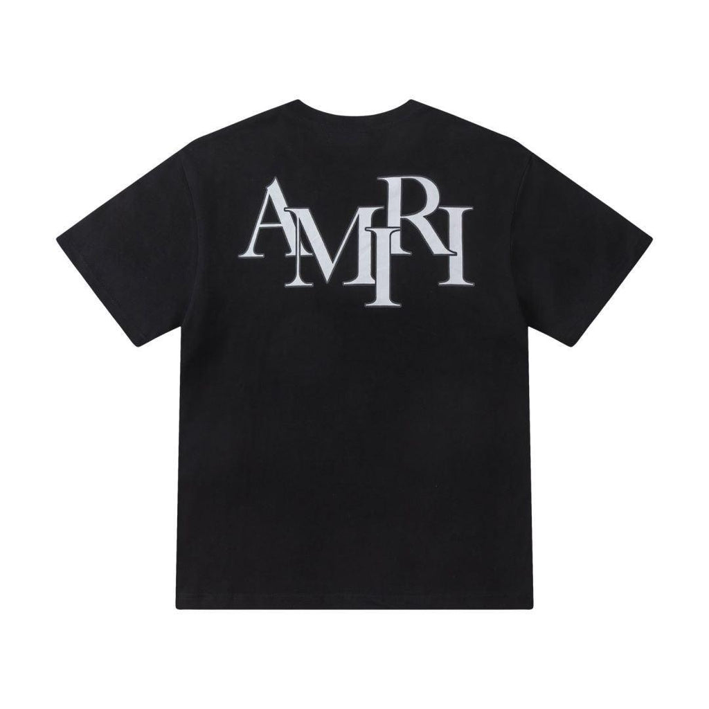 Amiri Black T-Shirt Without Collar Banlieue91