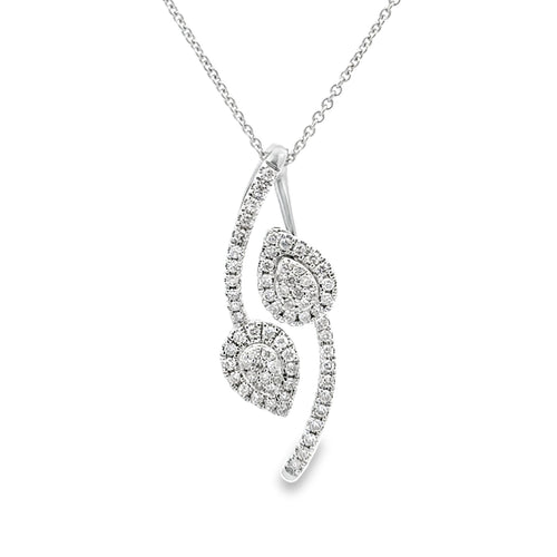 .50ct Diamond Fashion Pendants 10KT White Gold Bids.com