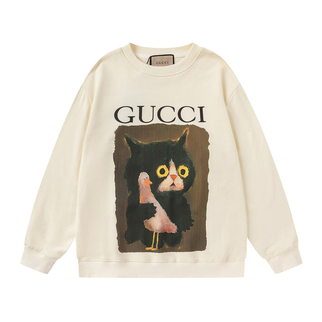 GUCCI Beige Cotton Jersey Sweatshirt New & Authentic Banlieue91