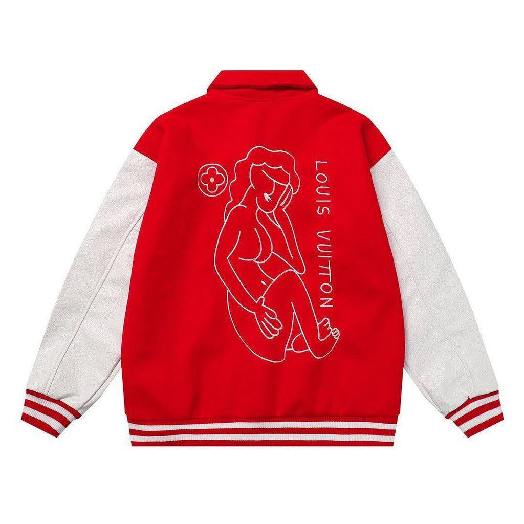 Louis Vuitton Varsity Jacket Red Banlieue91