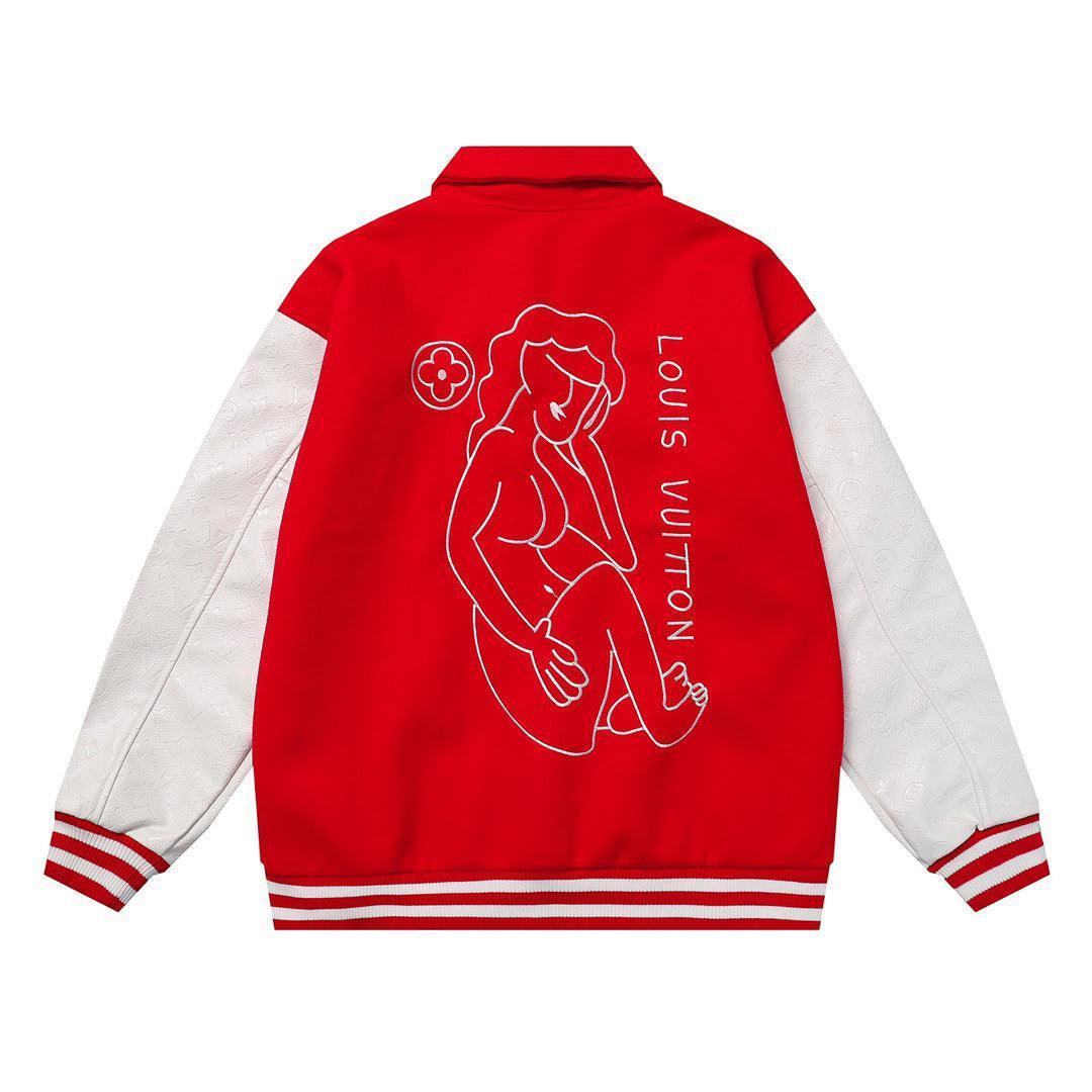 Louis Vuitton Varsity Jacket Red Banlieue91