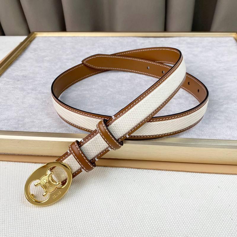 Celine Women Belt 'White/Brown' Banlieue91