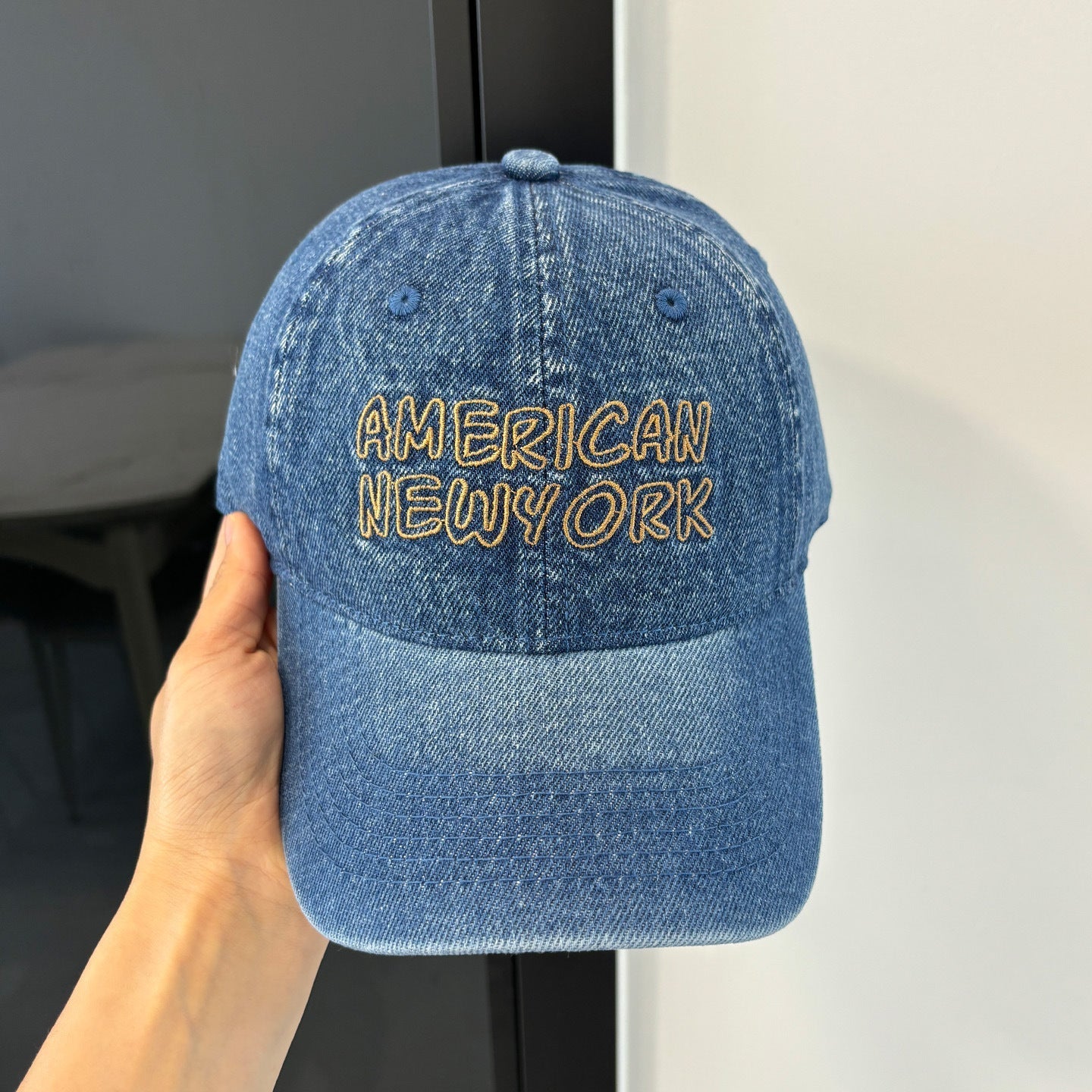 American Retro Washed Denim Peaked Cap — Korean Style Vintage Baseball Hat FitiqueFit