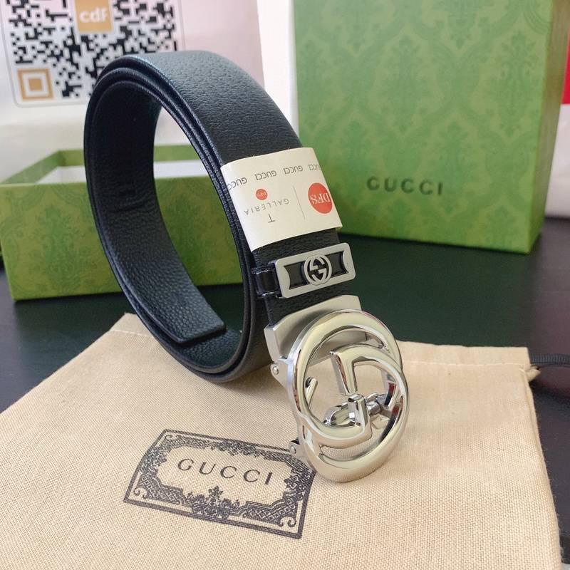 GUCCI Embellished coated-canvas and leather belt 'Black' Banlieue91