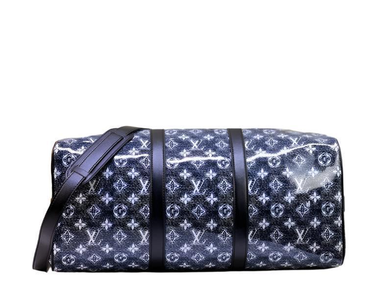 Louis Vuitton Navy & White Monogram Keepall 50 Banlieue91