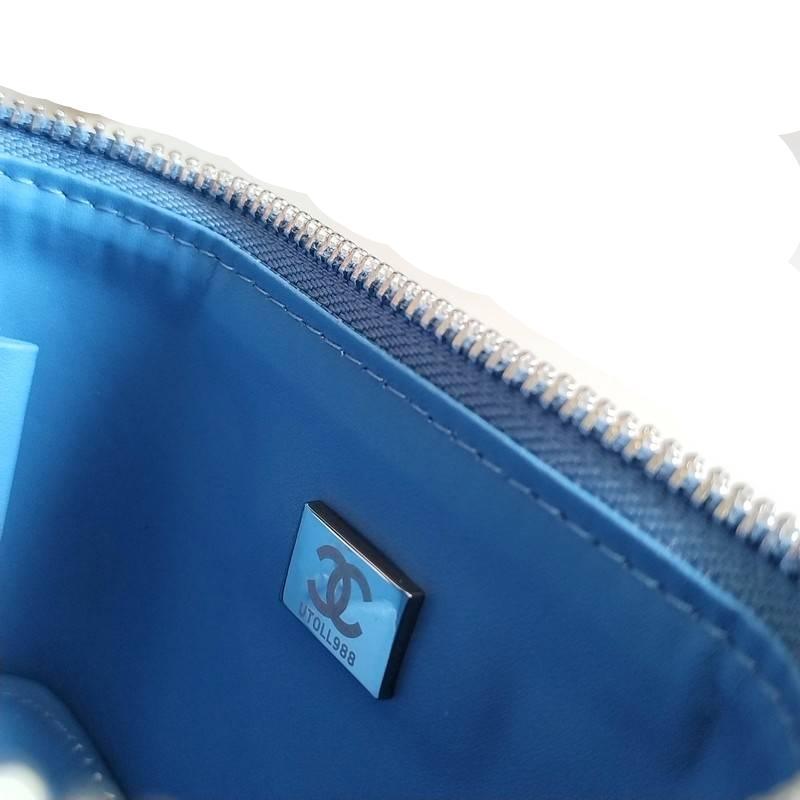 Chanel coco love long vanity case denim Camelia blue SHW Banlieue91