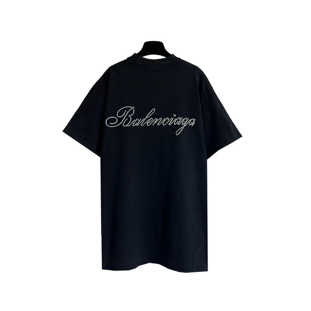 Balenciaga Handwritten Black T-Shirt Without Collar Banlieue91