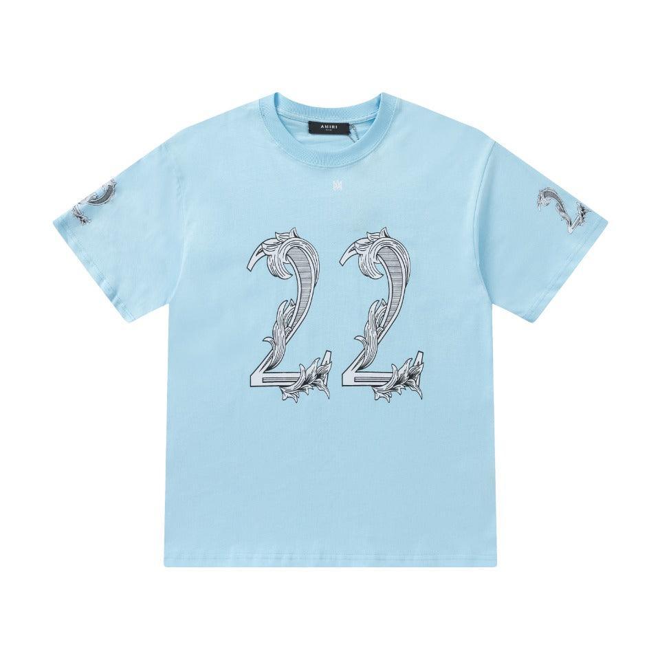 Amiri 22 Sky Blue T-Shirt Without Collar Banlieue91