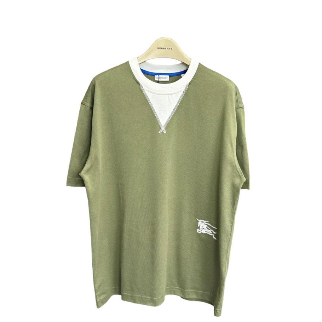 Burberry T-Shirt Without Collar 'Green & White' Banlieue91