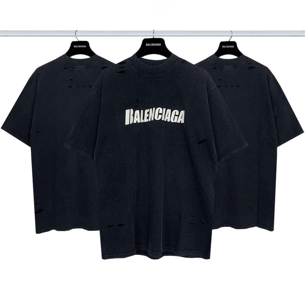 Balenciaga Black T-Shirt Without Collar Banlieue91