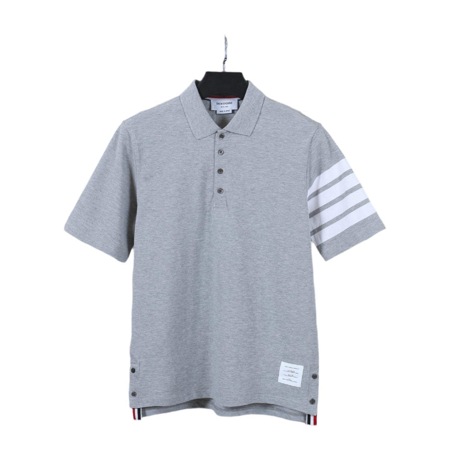 Thom Browne Grey T-Shirt with Collar Banlieue91