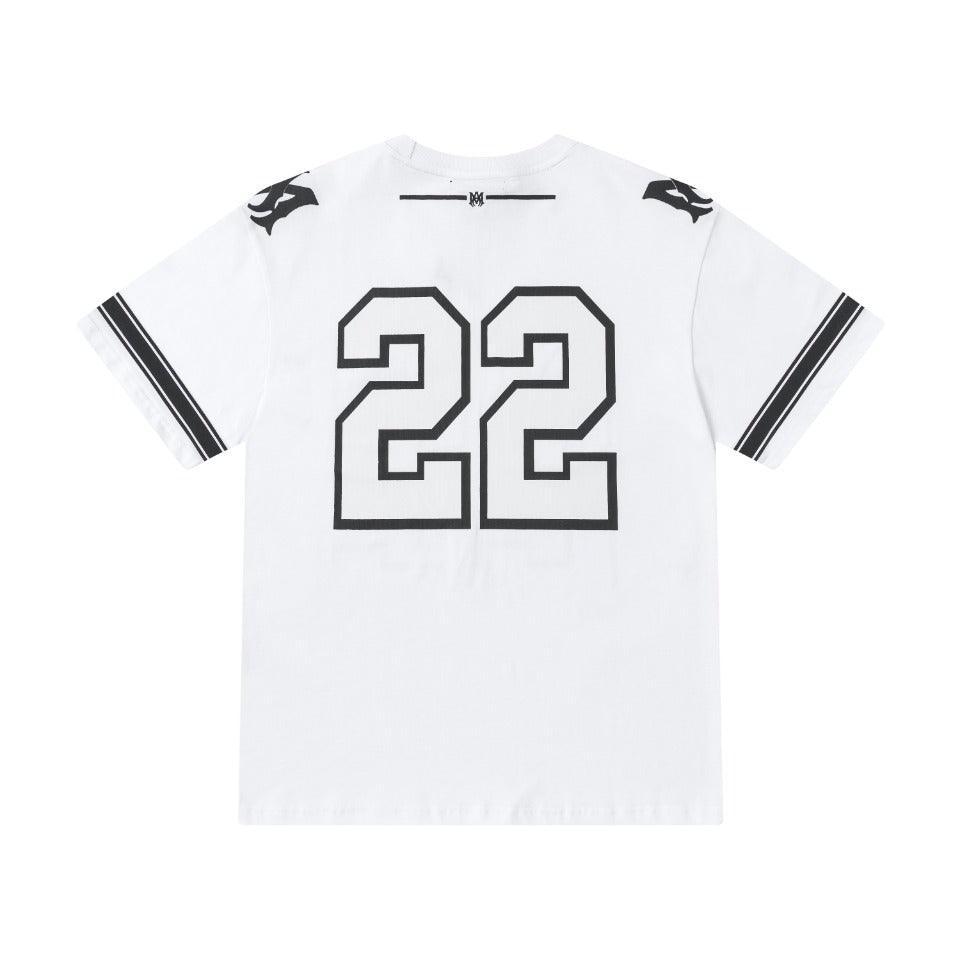 Amiri 22 White & Black T-Shirt Without Collar Banlieue91