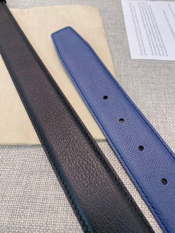 Montblanc M Buckle Reversible Leather Belt 'Black/Blue' Banlieue91