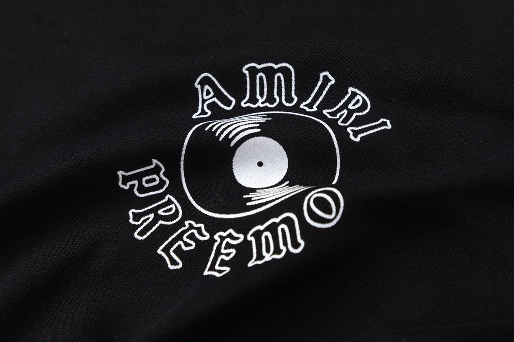 Amiri Black T-Shirt Without Collar Banlieue91