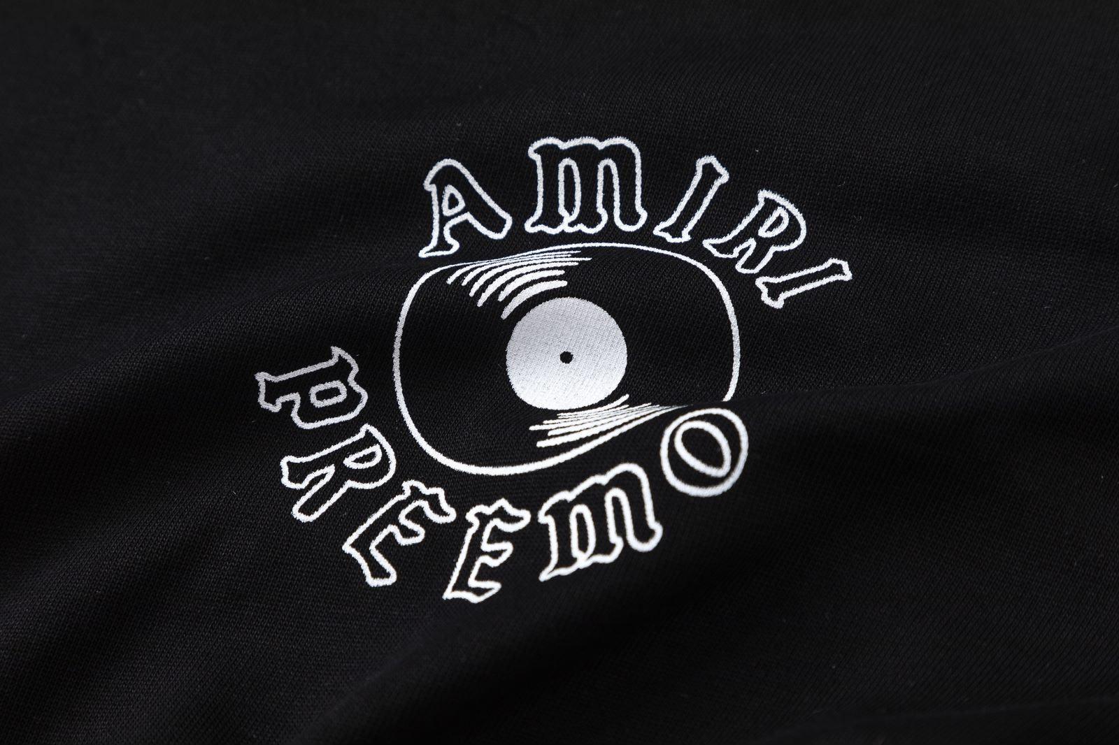 Amiri Black T-Shirt Without Collar Banlieue91