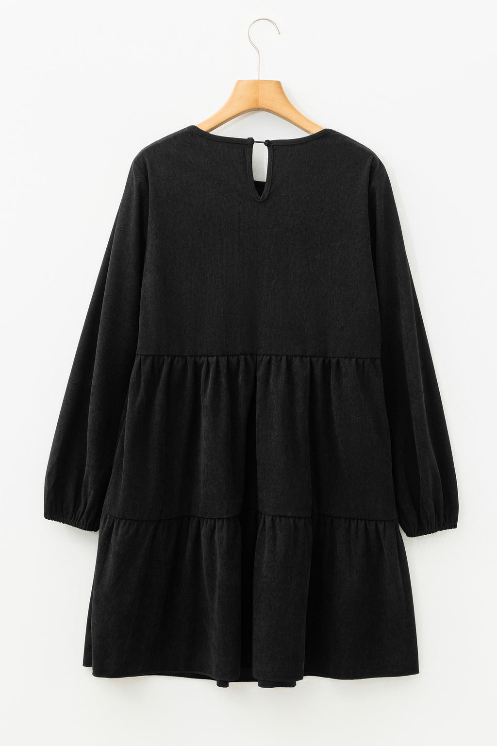 Mist Green Lantern Sleeve Tiered Mini Dress