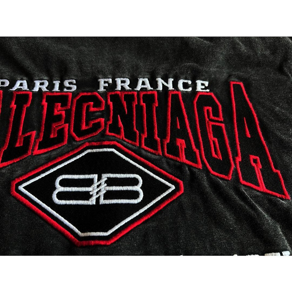 Balenciaga Black T-Shirt Without Collar Banlieue91