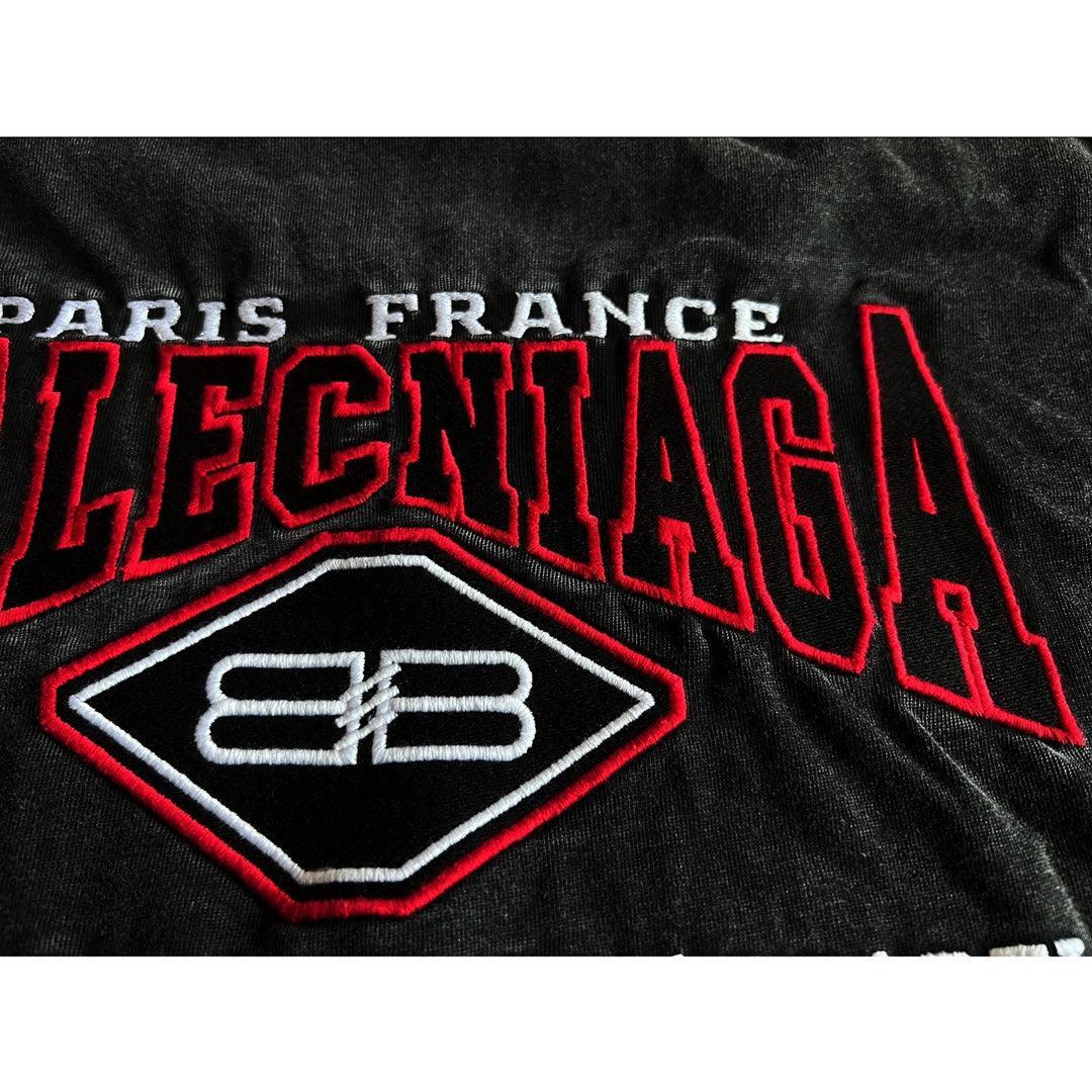 Balenciaga Black T-Shirt Without Collar Banlieue91