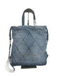 Chanel Denim Quilted Chanel 22 Backpack