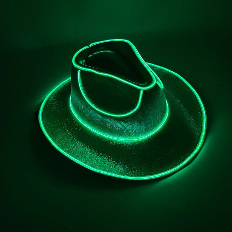 Halloween Carnival Party LED Wireless Fluorescent Colorful Cowboy Flashing Hat FLIPSTYLEZLLC