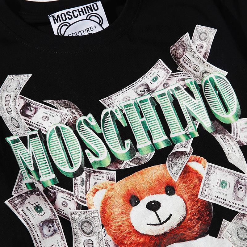 Moschino Teddy Bear & Moneey T-Shirt Without Collar 'Black' Banlieue91