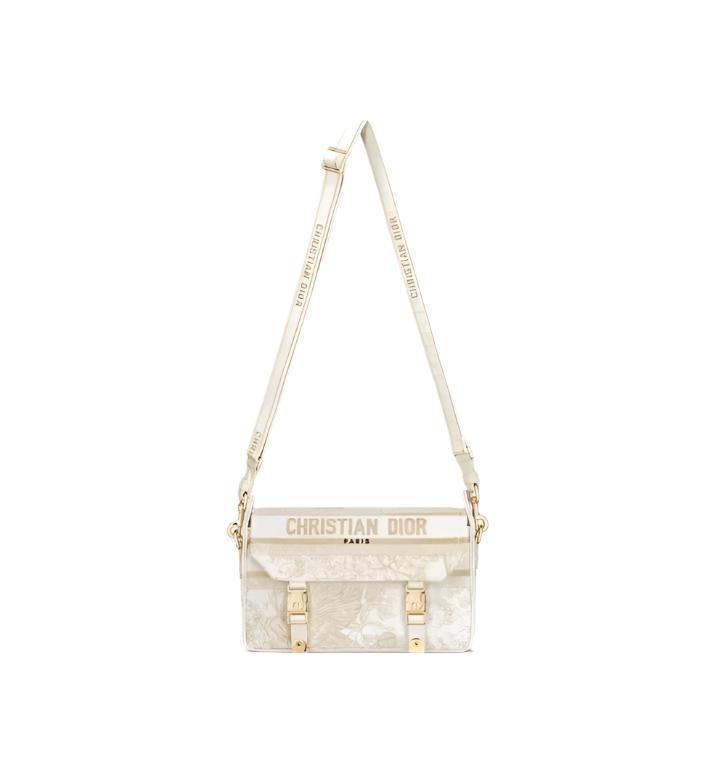 Christian Dior Canvas Diorcamp Messenger in White Gold Banlieue91