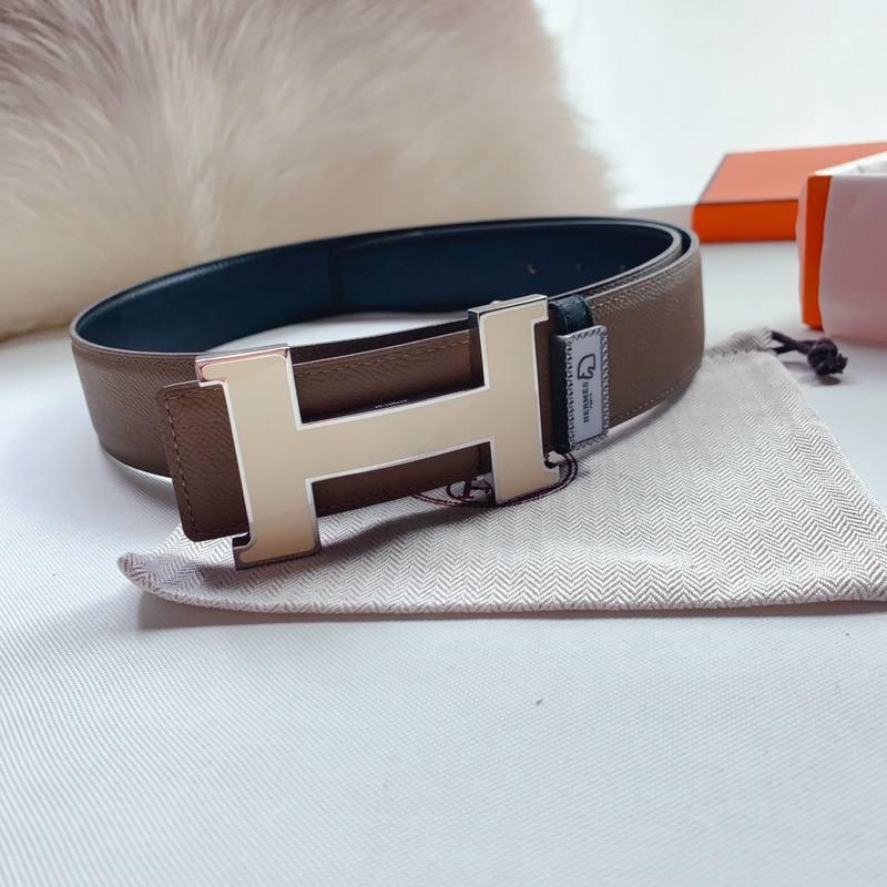 Hermes Men Beige Buckle Belt 'Brown' Banlieue91