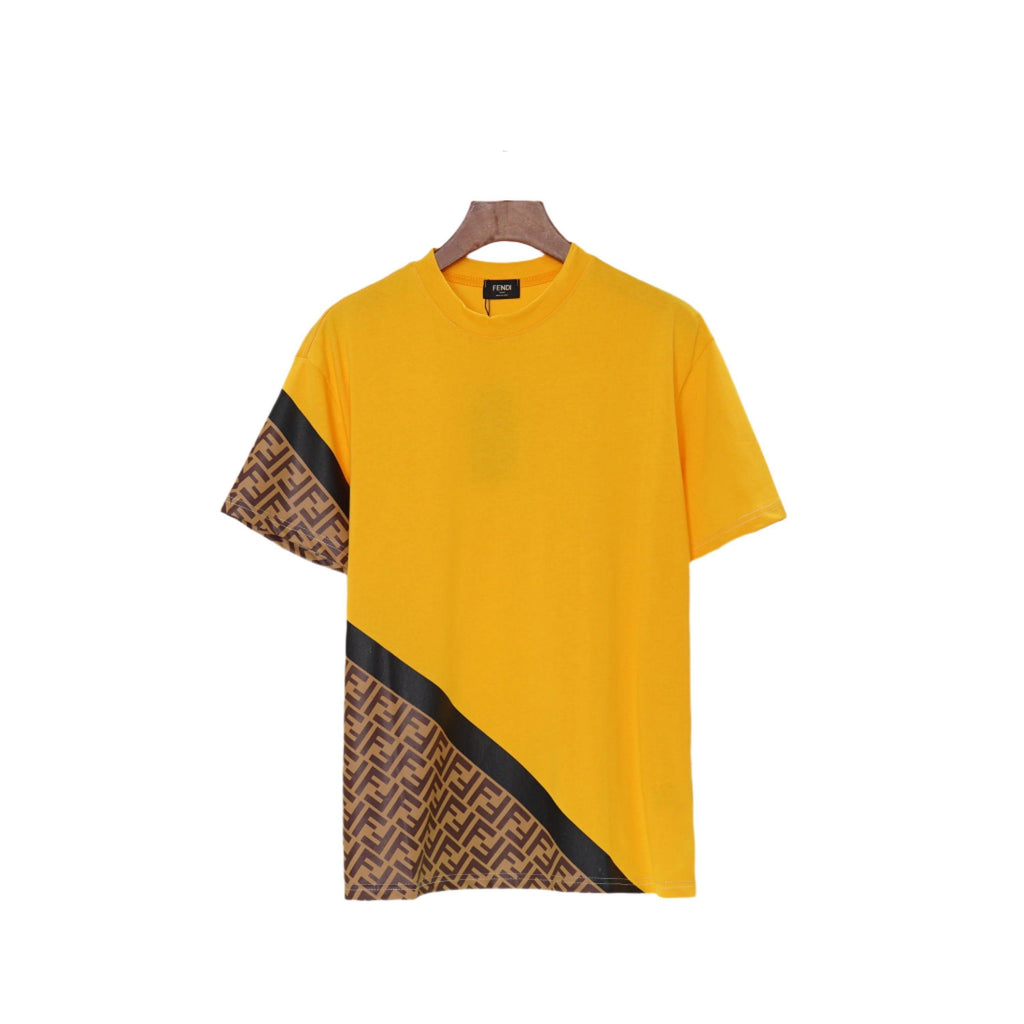 Fendi T-Shirt without Collar 'Yellow-Brown-Black' Banlieue91