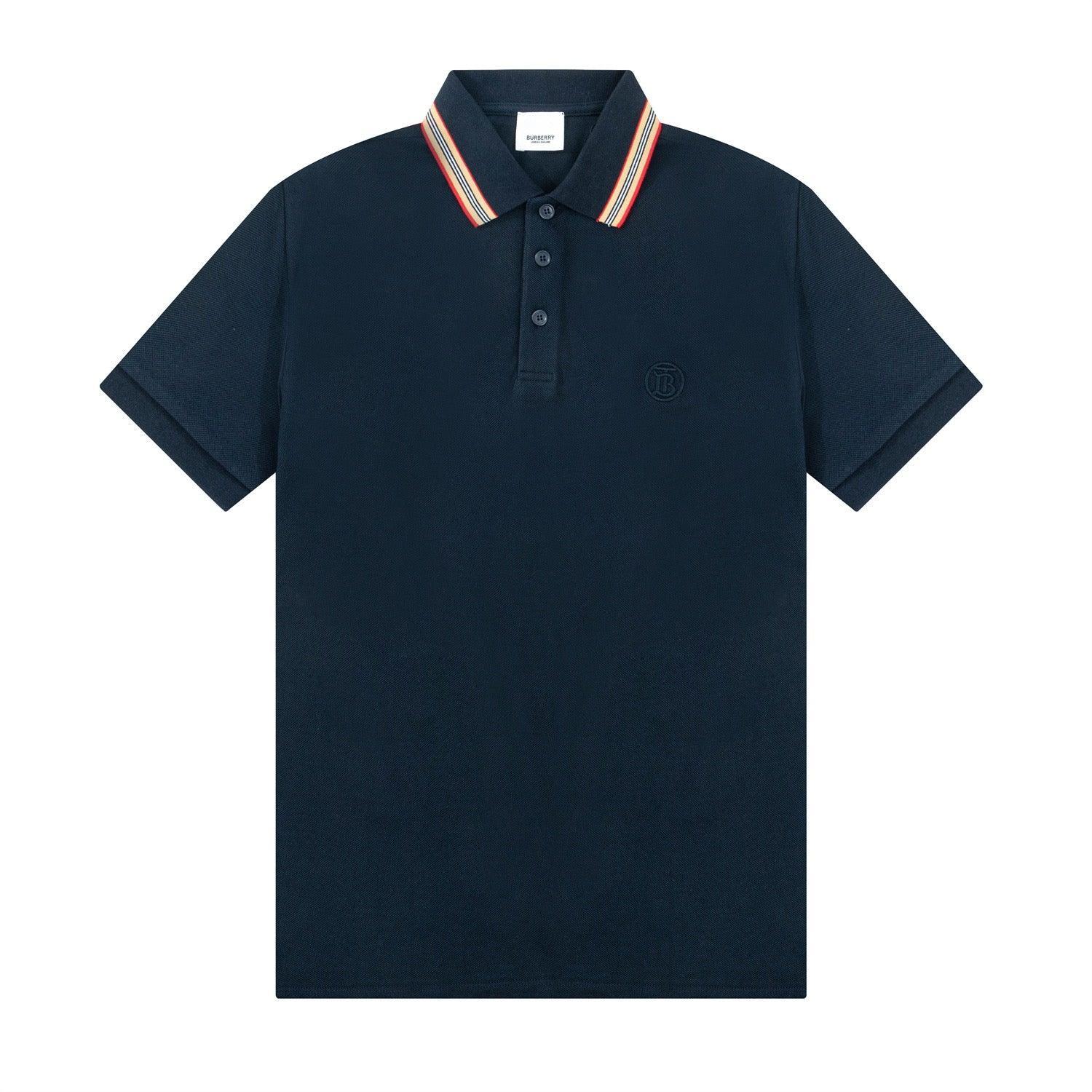 Burberry Blue T-Shirt With Collar Banlieue91