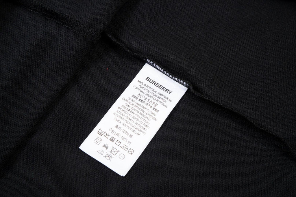Burberry Black T-Shirt With Collar Banlieue91