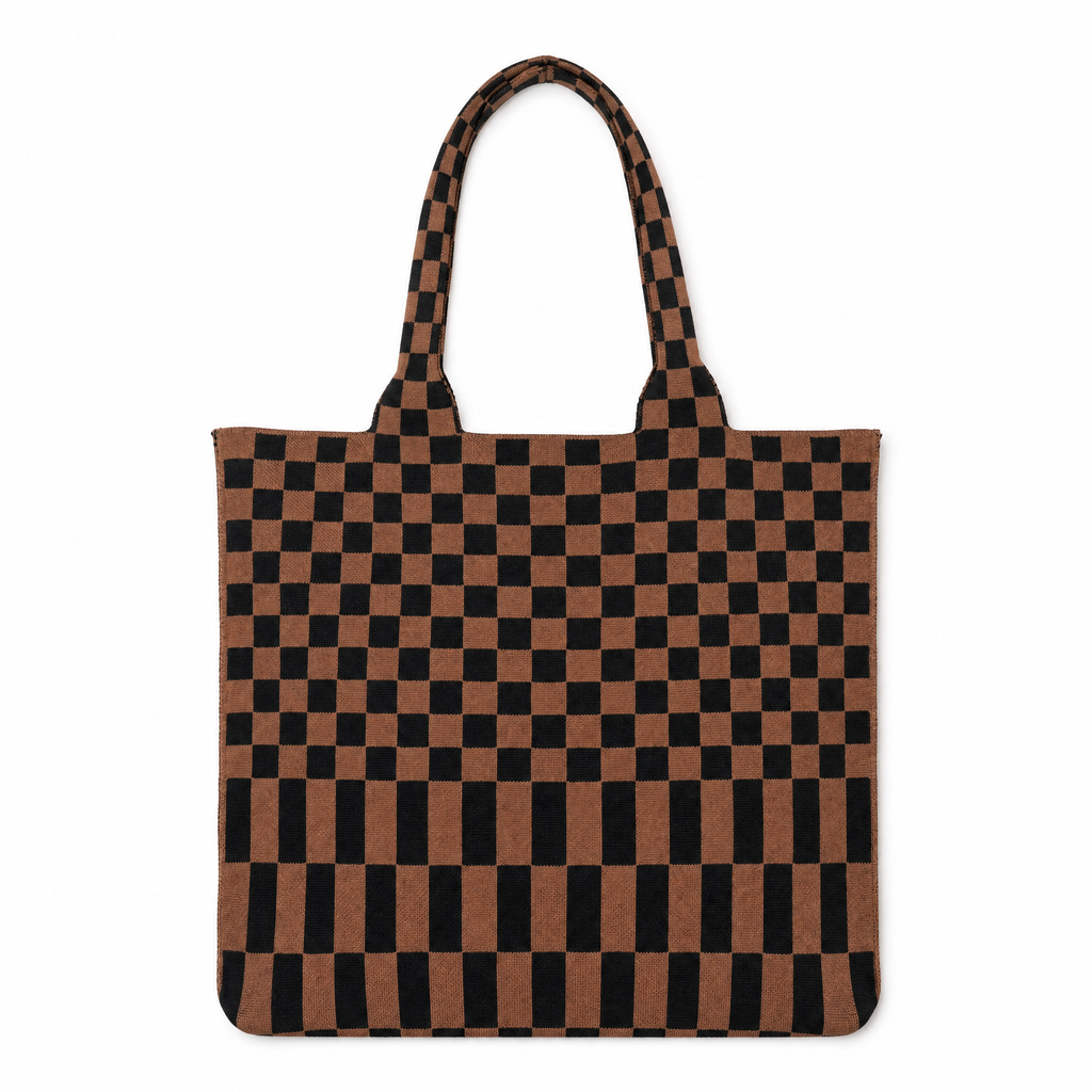 Classic Checkered Skinny Tote A Bag Concept