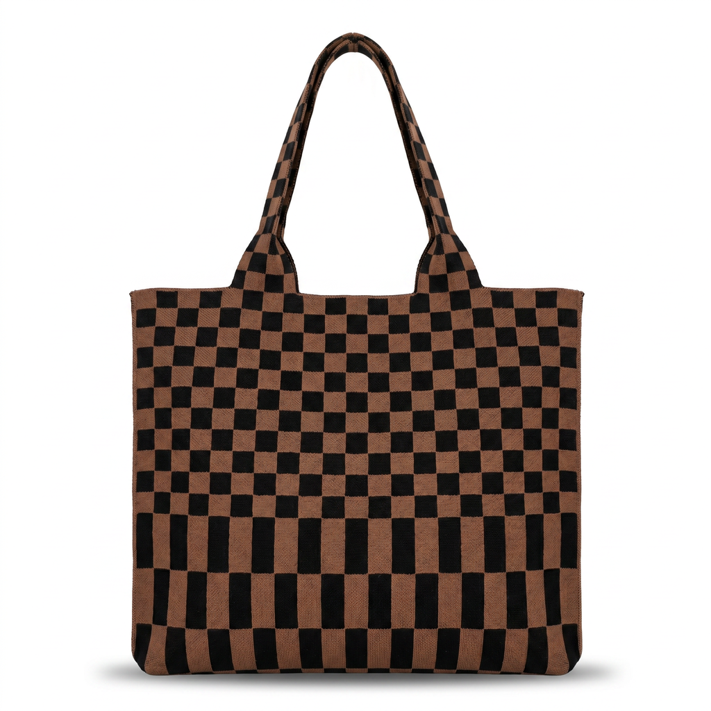 Classic Checkered Skinny Tote A Bag Concept