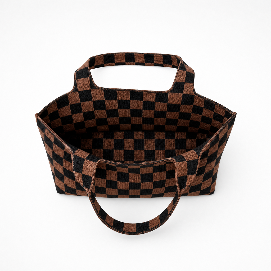 Classic Checkered Skinny Tote A Bag Concept