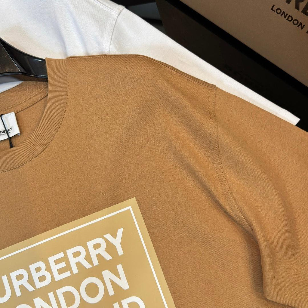 Burberry Brown & Beige T-Shirt Without Collar Banlieue91