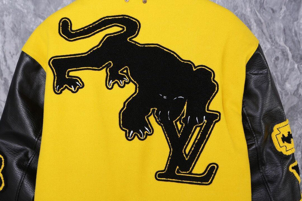 Louis Vuitton Black & Yellow Varsity Jacket Banlieue91