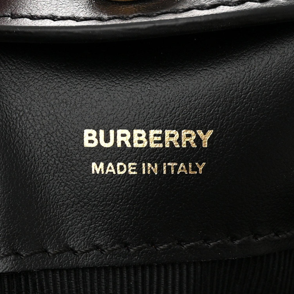 Burberry Calfskin Monogram Motif TB Bucket Black Banlieue91